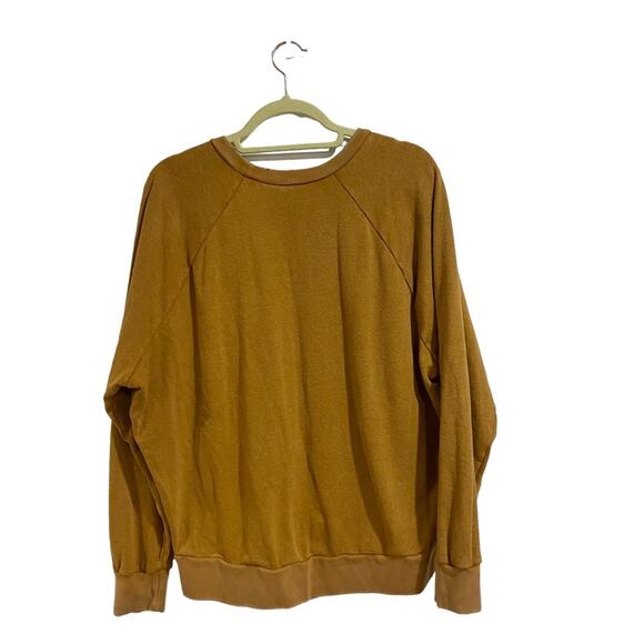 Free People Camel Distressed Wonder Sweatshirt Sz S - Picture 12 of 15